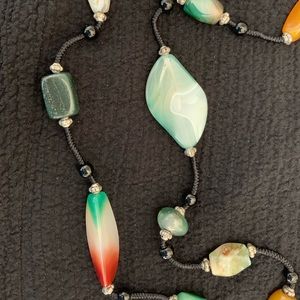 Jewelry - 30 inch Necklace Stones Natural Tones Jewelry - 30 inch Necklace Stones Natural Tones